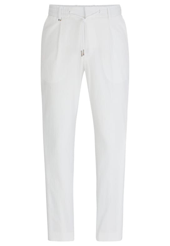 BOSS Business Hose C-PERIN-RDS-233 Relaxed Fit WEISS