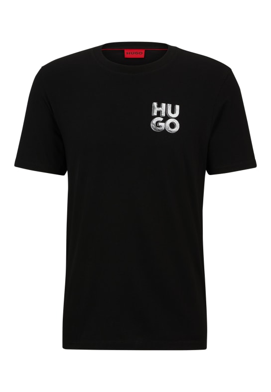 HUGO T-Shirt DETZINGTON241 Regular Fit SCHWARZ