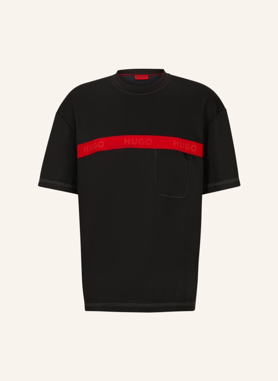 HUGO T-Shirt DECHILO Oversize Fit SCHWARZ