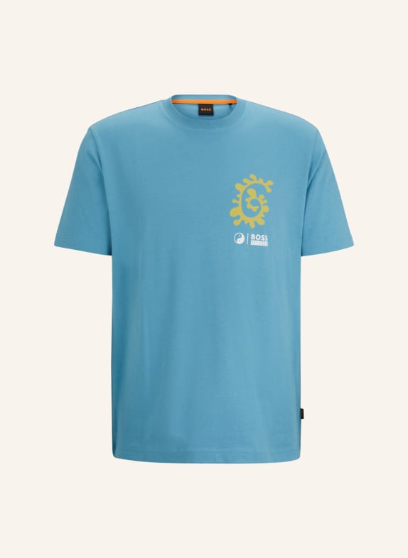 BOSS T-Shirt TE_CORAL Relaxed Fit BLAU