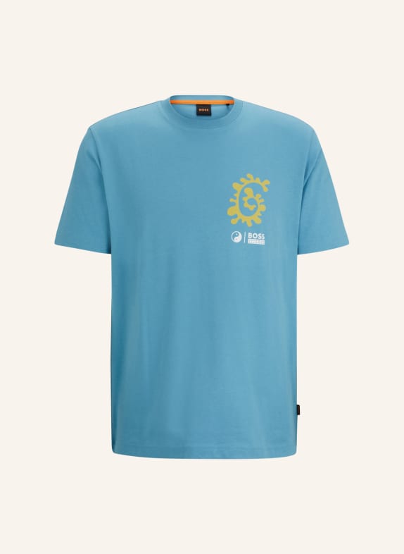 BOSS T-Shirt TE_CORAL Relaxed Fit BLAU