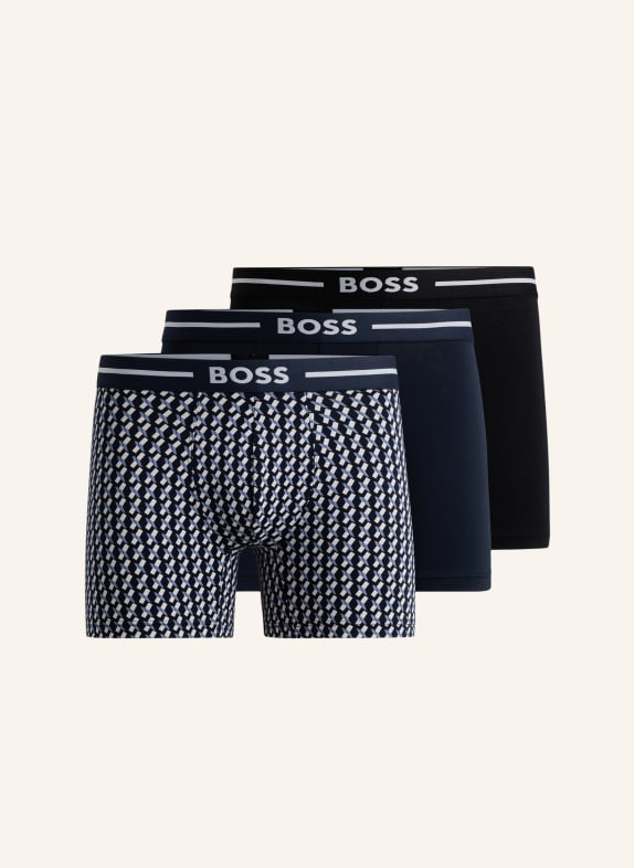 BOSS Boxershort BOXERBR 3P BOLD DES WEISS