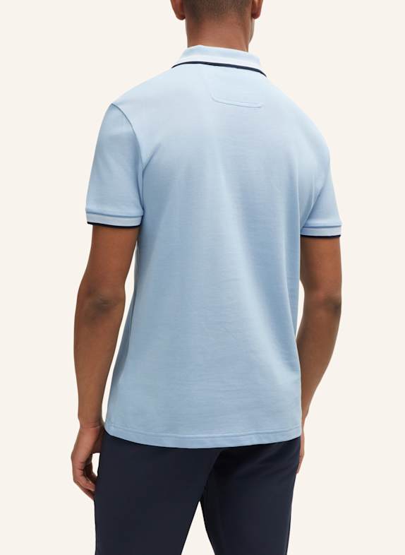 BOSS Piqué-Poloshirt PADDY CURVED Regular Fit HELLBLAU