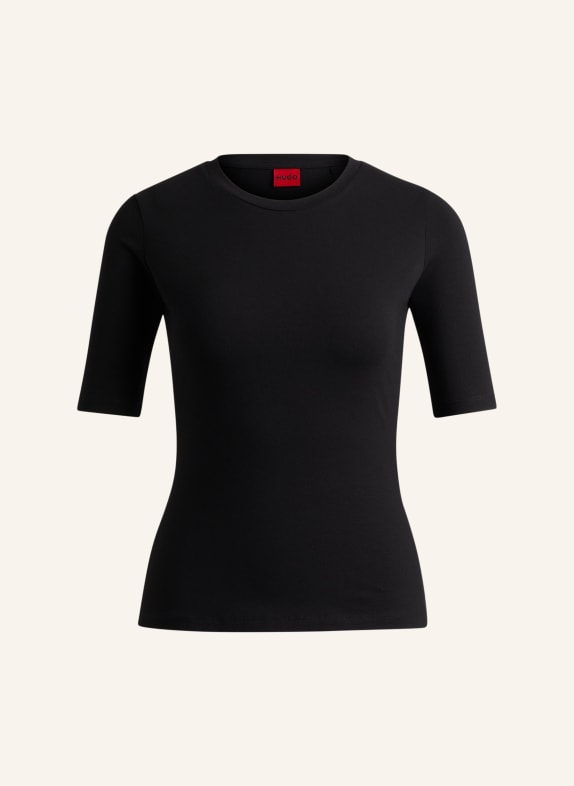 HUGO T-Shirt DARNELIA Slim Fit SCHWARZ