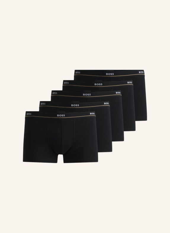 BOSS Boxershort TRUNK 5P ESSENTIAL SCHWARZ