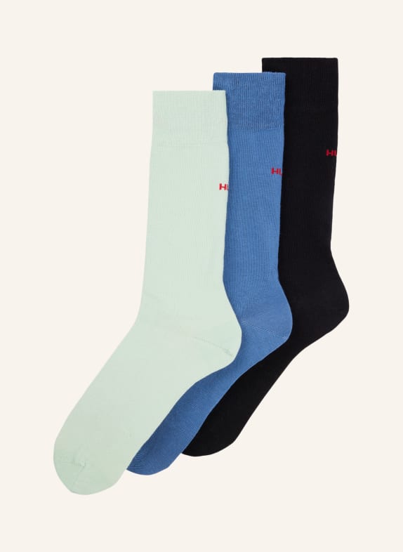 HUGO Casual Socken 3P RS UNI COLORS CC BLAU/ WEISS/ SCHWARZ