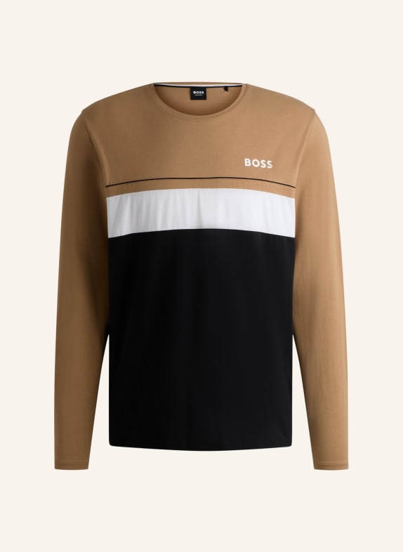 BOSS Pyjama-Oberteil BALANCE LS-SHIRT Regular Fit SCHWARZ