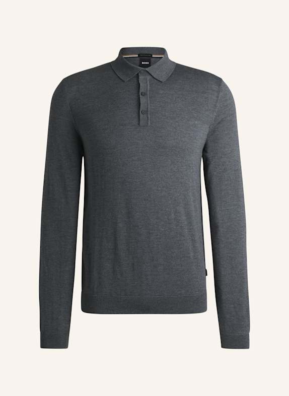 BOSS Pullover LANCIONE Slim Fit GRAU