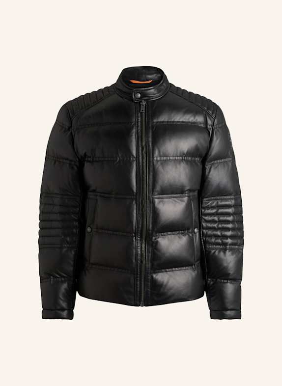 BOSS Lederjacke JOBEAR Regular Fit SCHWARZ