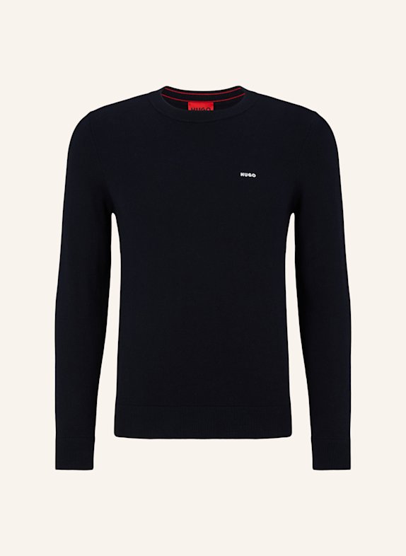 HUGO Pullover SAN CUDO-1 Regular Fit DUNKELBLAU