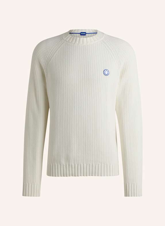 HUGO Pullover SONNI Relaxed Fit WEISS