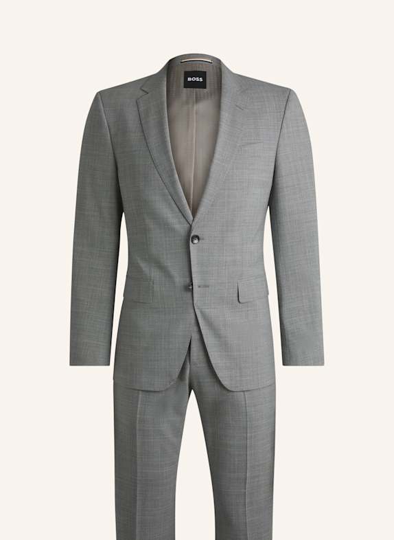 BOSS Business Anzug H-HUGE-2PCS-224 Slim Fit SILBER