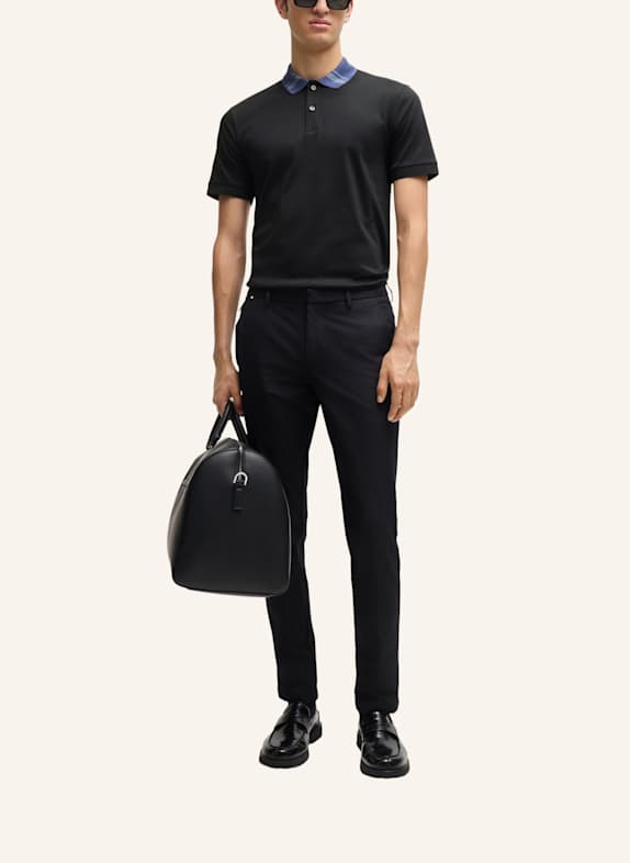 BOSS Poloshirt H-PHILLIPSON 117 Slim Fit SCHWARZ