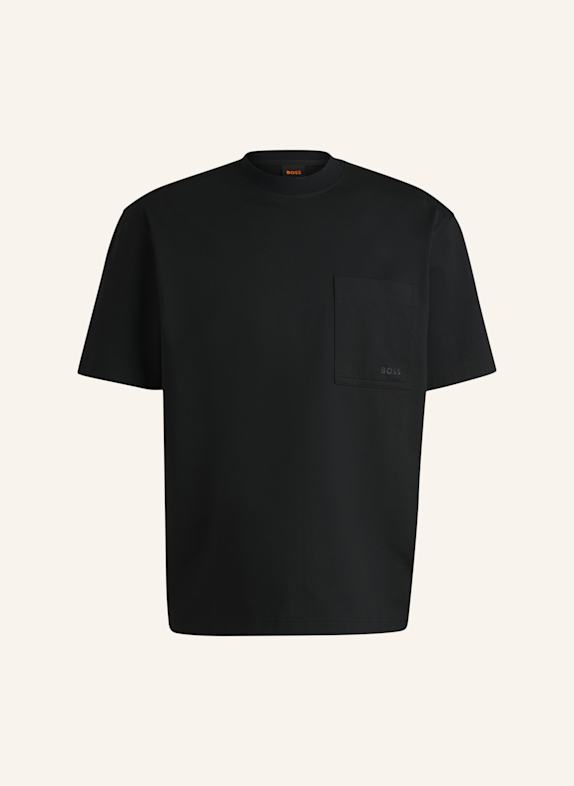 BOSS T-Shirt TE_TREATED Relaxed Fit SCHWARZ