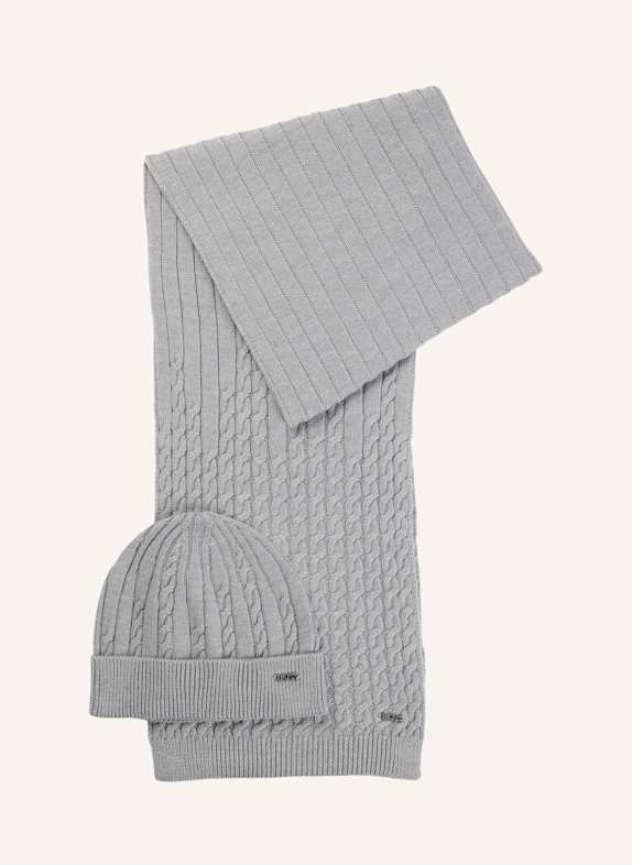 BOSS Strickschal LONA_SET SILBER