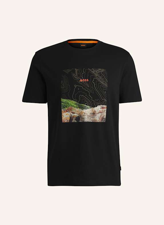 BOSS T-Shirt TE_FOREST Regular Fit SCHWARZ