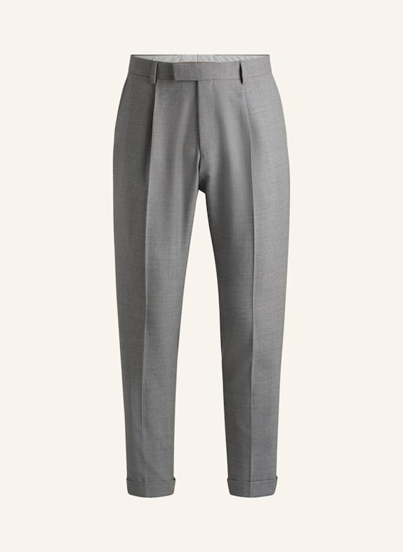 BOSS Business Hose H-PEPE-PL-243 Relaxed Fit SILBER