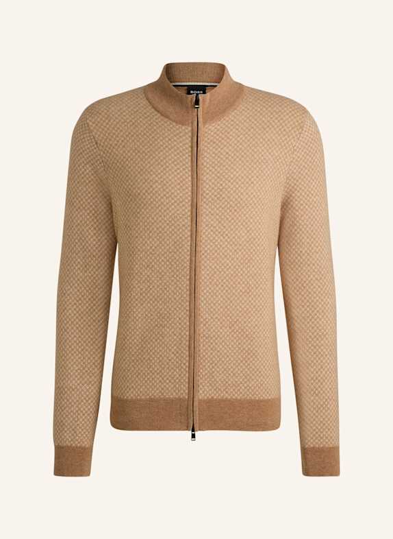 BOSS Strickjacke H-ELTORNO Regular Fit BEIGE