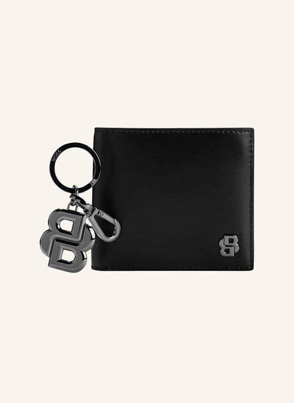 BOSS Kleine Leder-Geschenkset GB_BB 4CC&KEYRING SCHWARZ