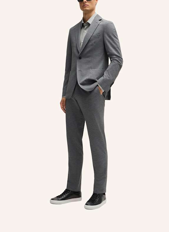 BOSS Business Hemd P-HANK-S-KENT-C1-222 Slim Fit SILBER