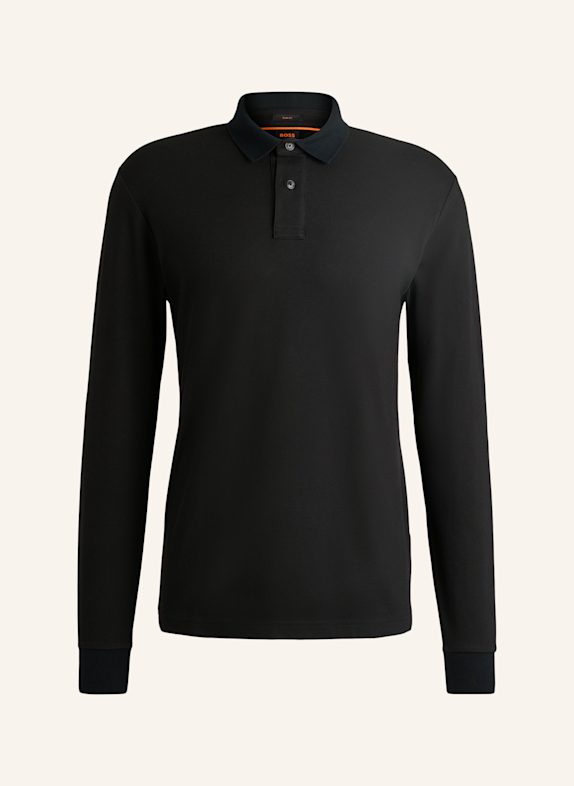 BOSS Piqué-Poloshirt PASSERBY Slim Fit SCHWARZ