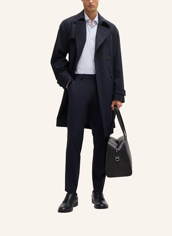 BOSS Klassischer Mantel P-CLARK-TRENCH-244 Regular Fit DUNKELBLAU