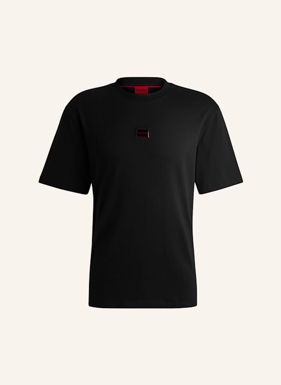 HUGO T-Shirt DUGOJELLY Relaxed Fit SCHWARZ