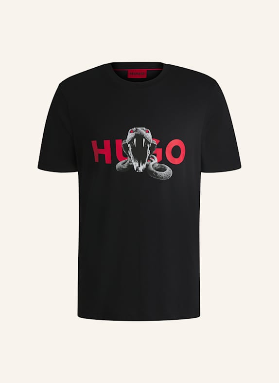 HUGO T-Shirt DEYLADEC Regular Fit SCHWARZ