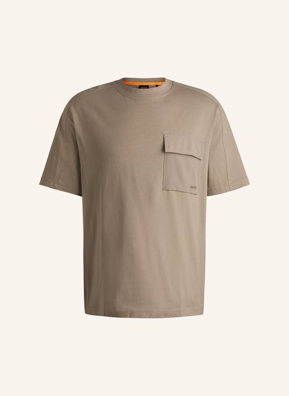 BOSS T-Shirt TE_POCKETCARGO BRAUN