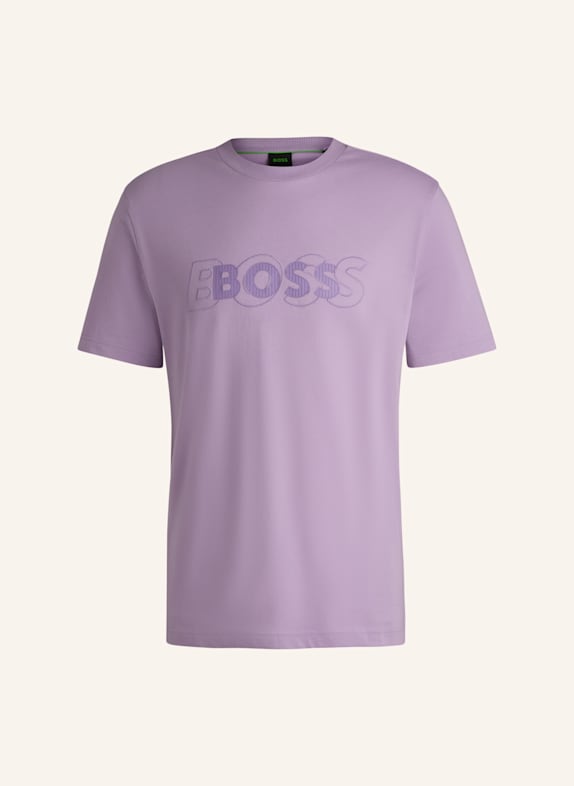 BOSS T-Shirt TEE DROPNEEDLE Regular Fit LILA