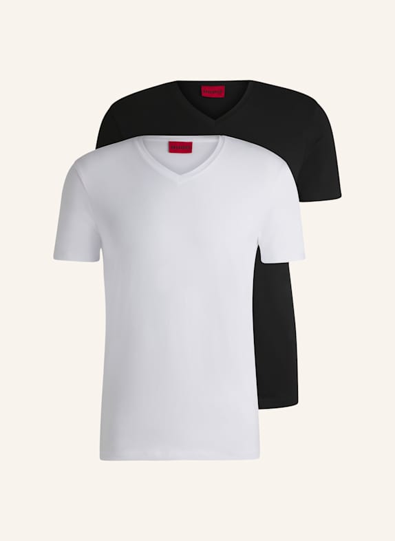 HUGO T-Shirt HUGO-V Slim Fit SCHWARZ