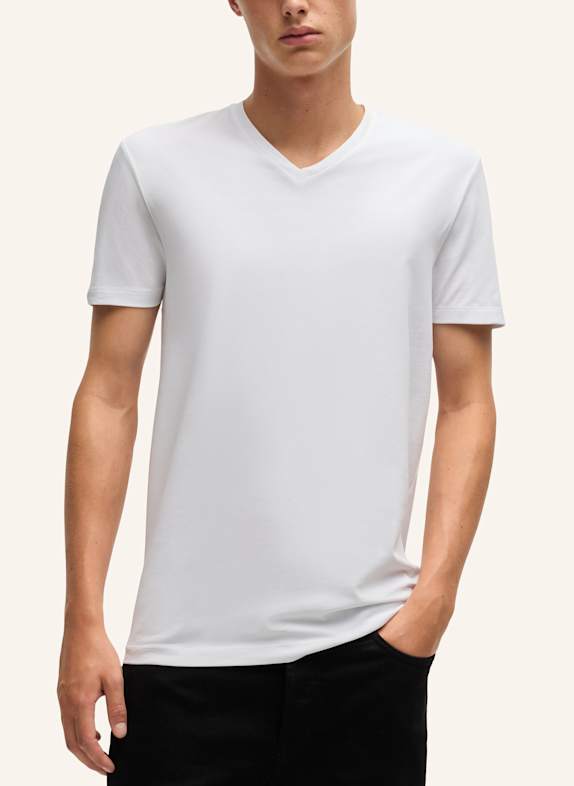 HUGO T-Shirt HUGO-V Slim Fit WEISS