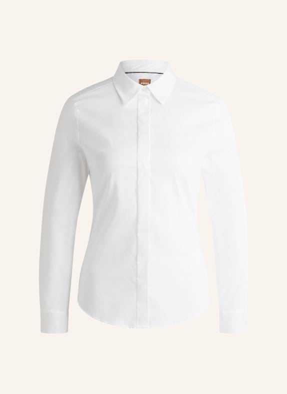 BOSS Business Bluse BEAMARA Slim Fit WEISS
