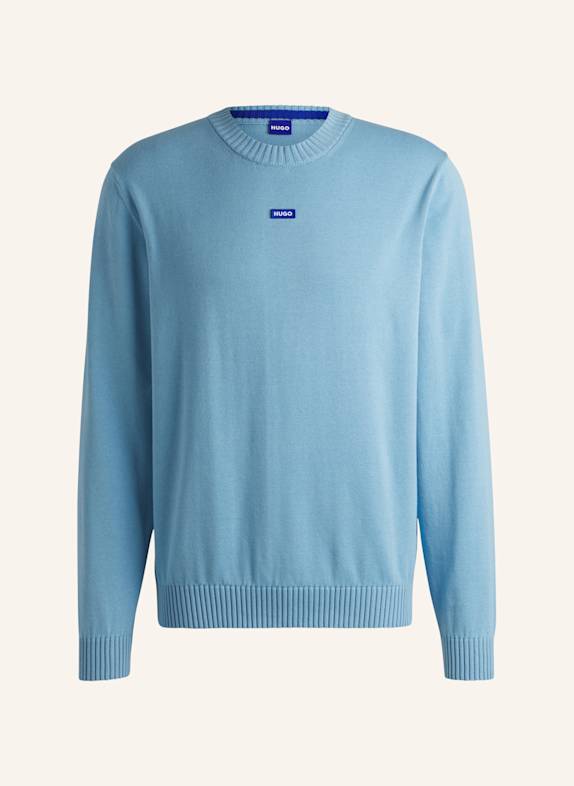 HUGO Pullover SAN COSMO-C Regular Fit HELLBLAU