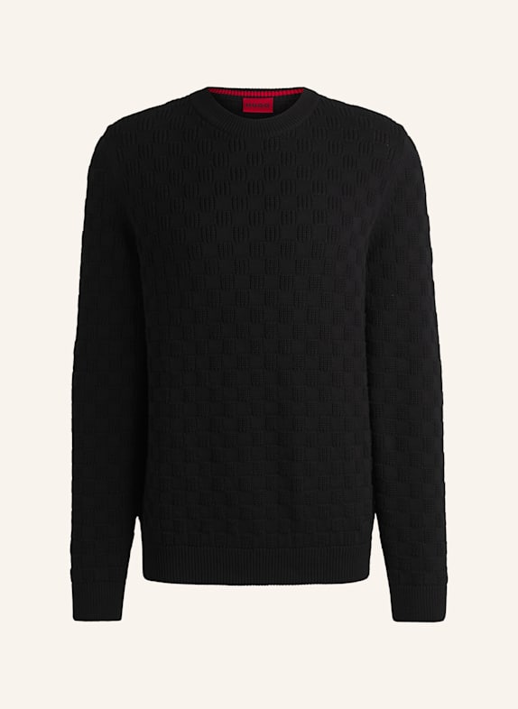 HUGO Pullover SELIO Relaxed Fit SCHWARZ