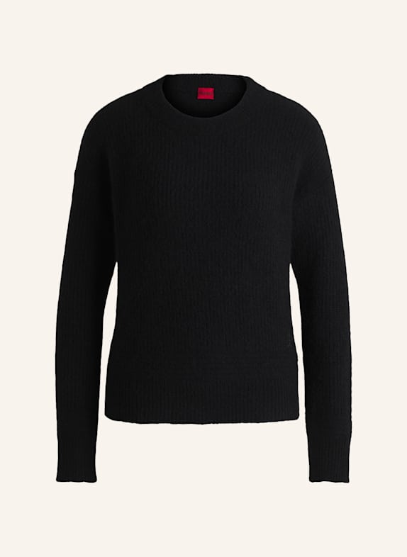 HUGO Pullover SCEVANU Relaxed Fit SCHWARZ