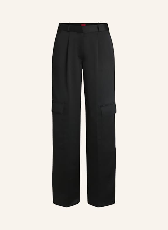 HUGO Casual Hose HANIRA-1 Relaxed Fit SCHWARZ