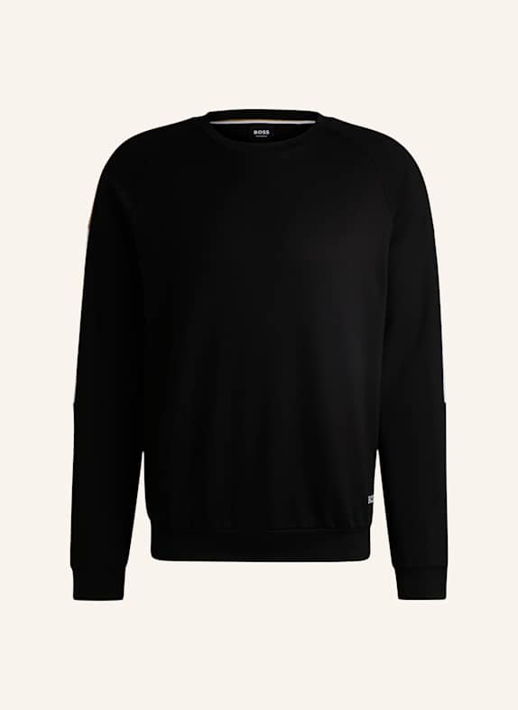 BOSS Loungewear Oberteil ICONIC SWEATSHIRT Regular Fit SCHWARZ