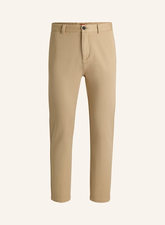 HUGO Casual Hose DAVID251D Slim Fit BEIGE