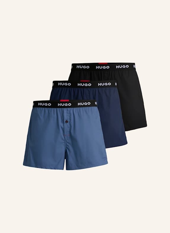 HUGO Boxershort WOVEN BOXER TRIPLET WEISS