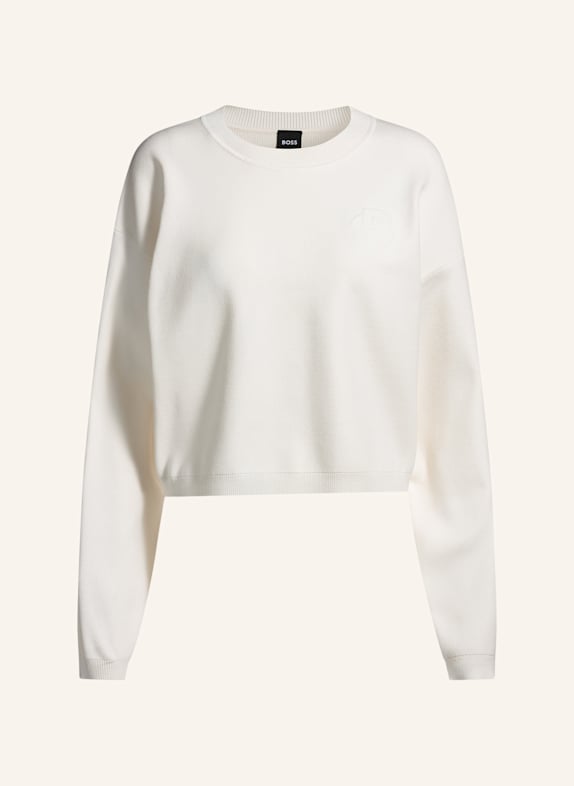 BOSS Pullover FOMINDA Relaxed Fit WEISS
