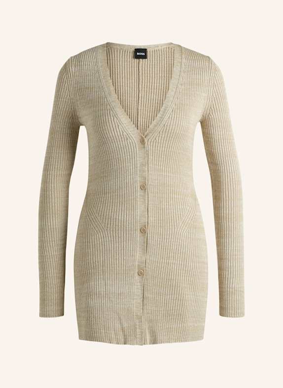 BOSS Strickjacke FANOMA Slim Fit WEISS