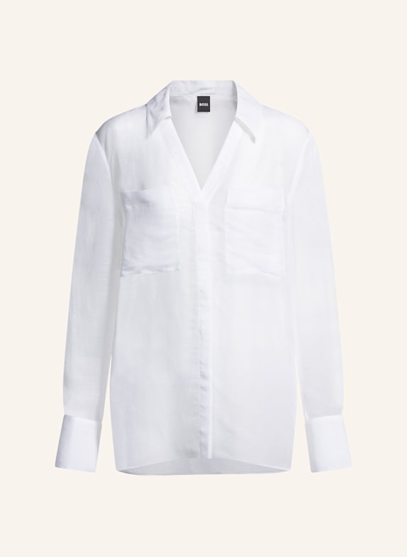 BOSS Business Bluse BOSALA Regular Fit WEISS