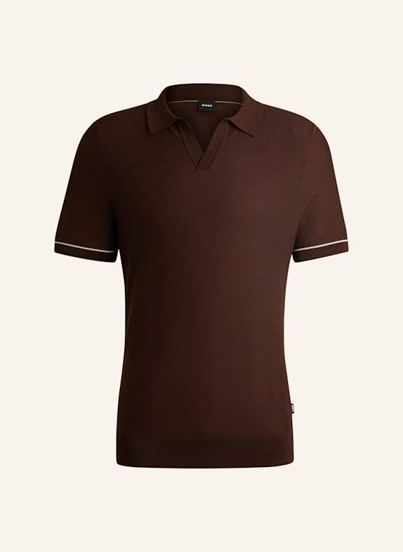 BOSS Pullover H-JIANLUCA Regular Fit DUNKELBRAUN