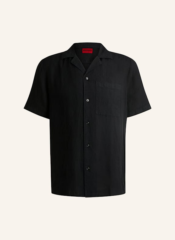 HUGO Business Hemd ELLINO Relaxed Fit SCHWARZ