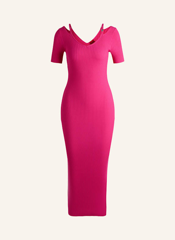 HUGO Gestricktes Kleid SHATY Slim Fit PINK