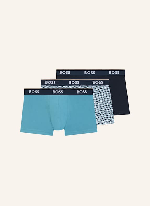 BOSS Boxershort TRUNK 3P POWER DESIG WEISS