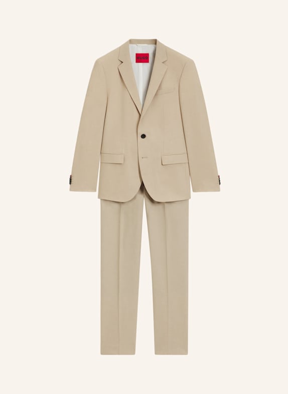 HUGO Business Anzug HENRY/GETLIN232X Slim Fit BEIGE