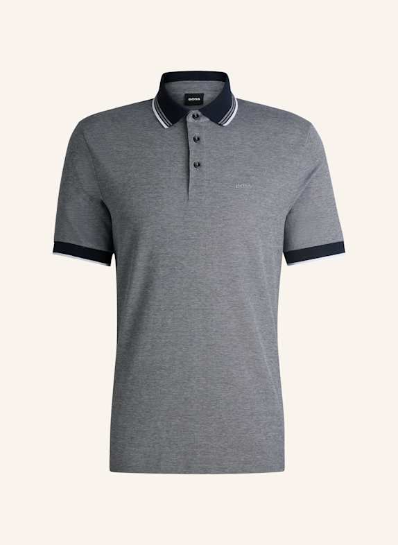 BOSS Poloshirt H-PROUT 141 Regular Fit GRAU/ DUNKELBLAU