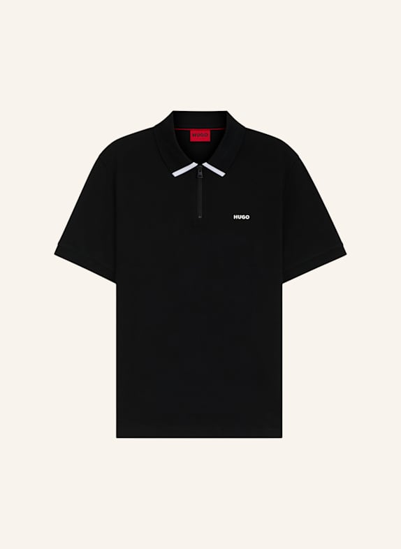 HUGO Poloshirt DALOMINO Regular Fit SCHWARZ